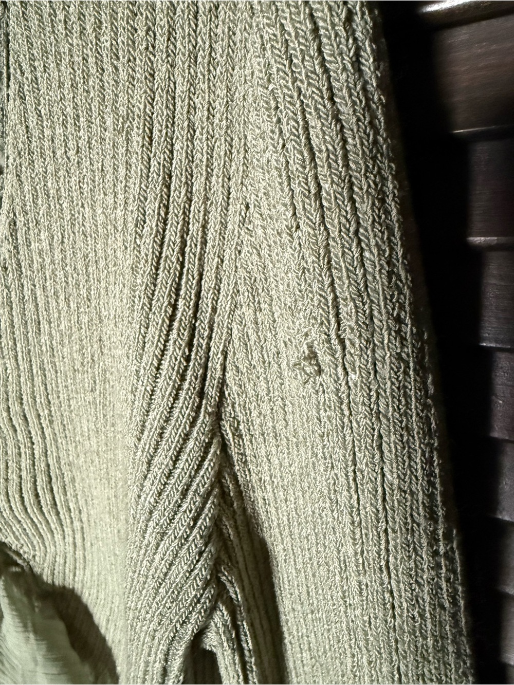 Zara Sage Ruffle-Trim Knit Cardigan - Picture 3 of 4